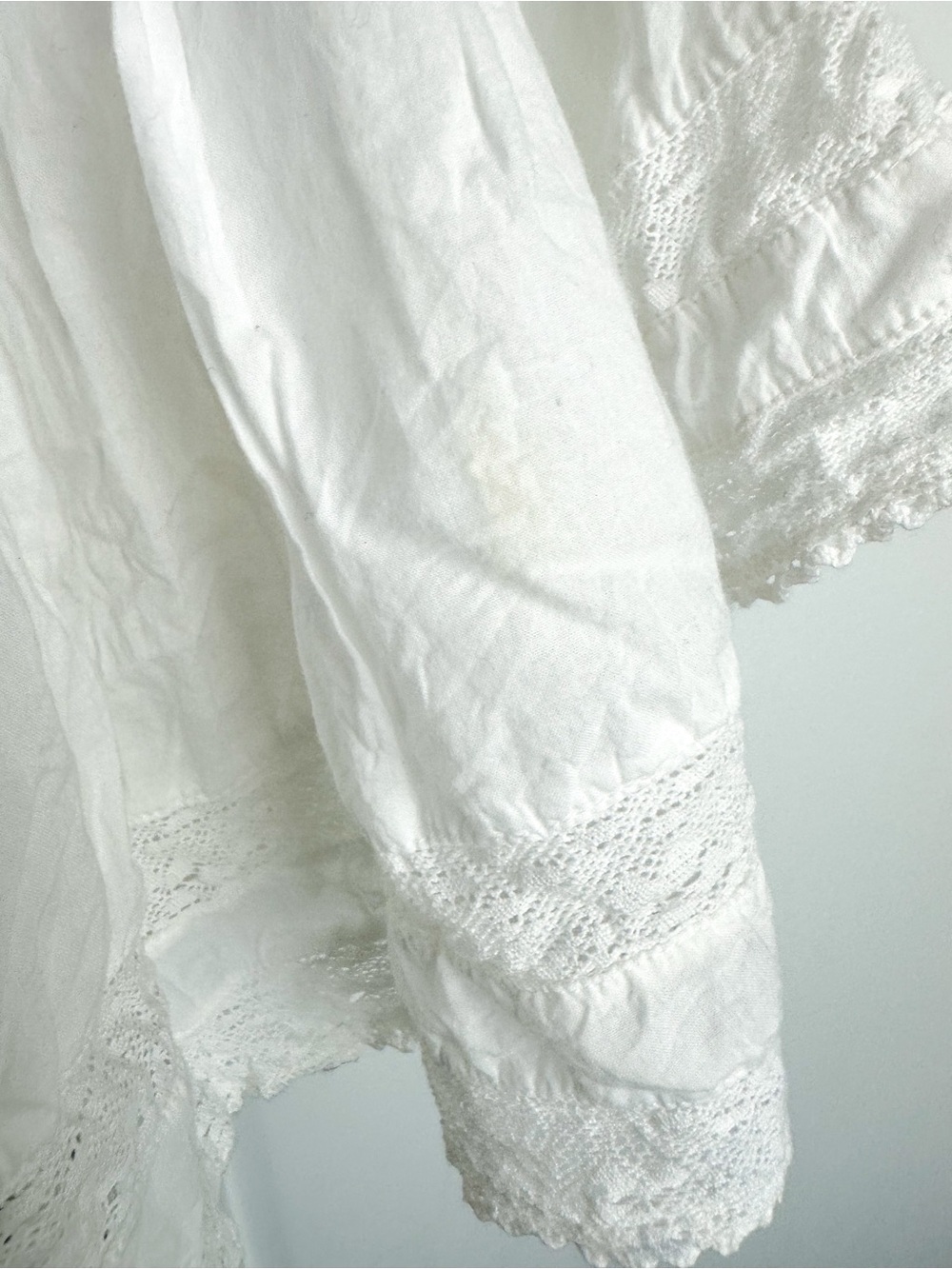 LoveShackFancy Tiered Ruffle Mini Skirt small white GUC - Picture 6 of 7